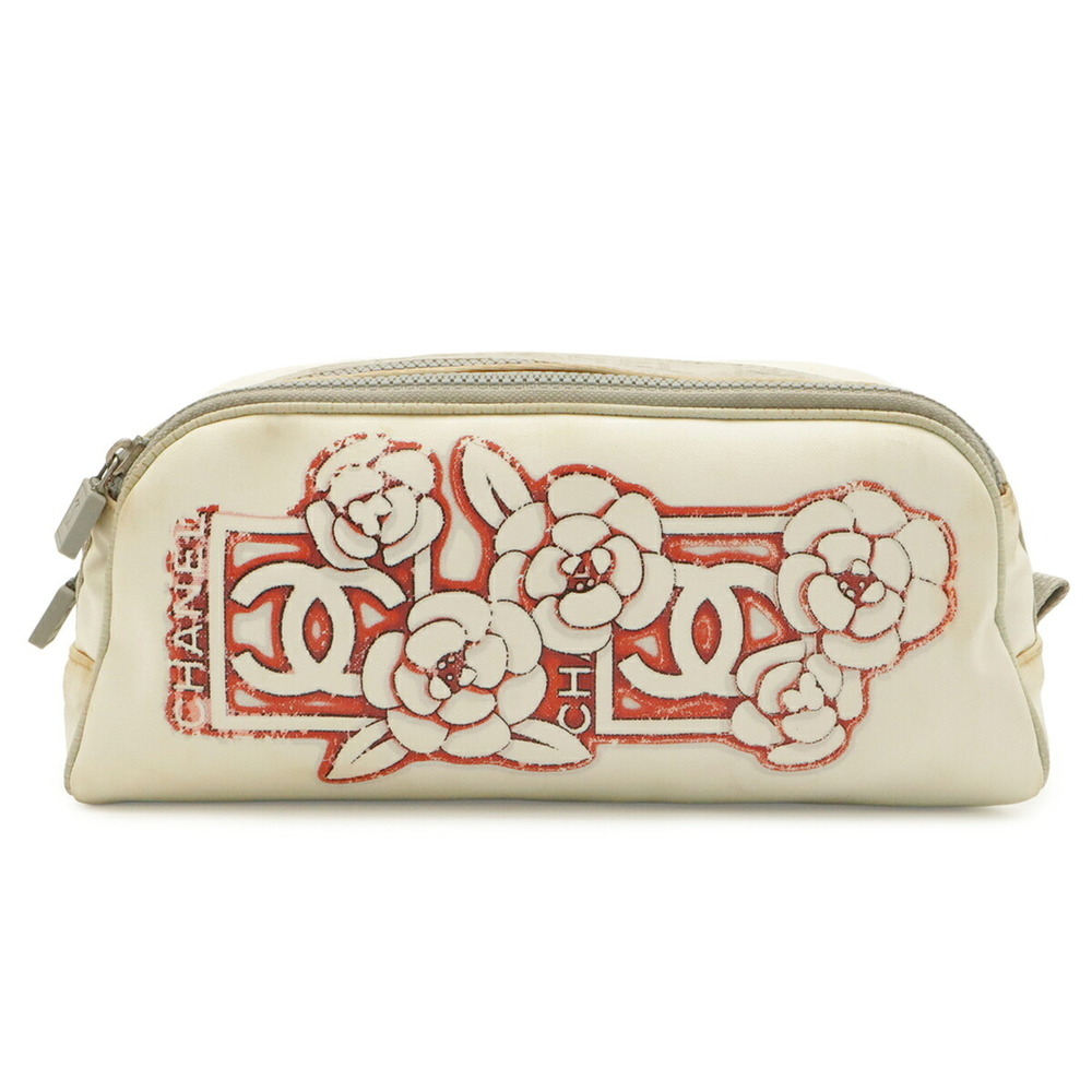 CHANEL Sport Line Camellia Handbag Pouch Multi-Pouch Rose Nylon White Black Red